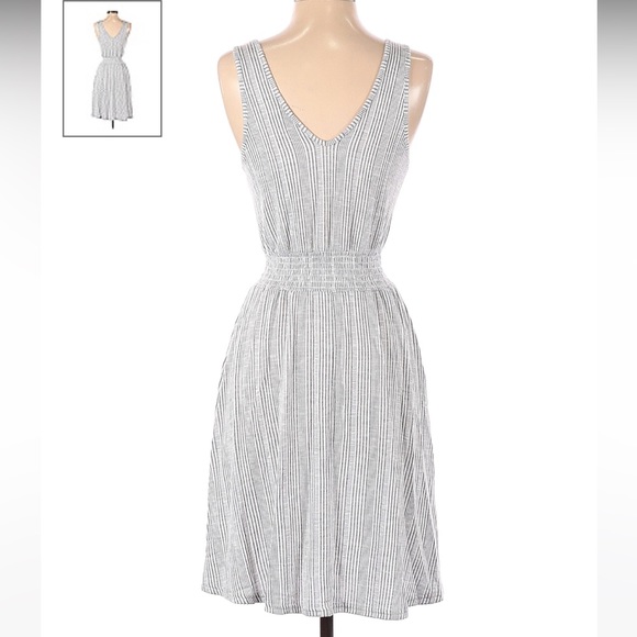 Caution To The Wind Black and White Striped Midi Dress - Picture 2 of 7